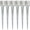 vidaXL Ground Spikes 6 pcs Silver 12x91 cm Galvanised Steel