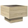 vidaXL Bedside Table with Infinity LED Sonoma Oak 40x40x30 cm