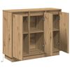 vidaXL LED Sideboard Artisan Oak 90 x 32 x 75 cm Engineered Wood