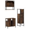 vidaXL 3 Piece Bathroom Furniture Set Smoked Oak Engineered Wood