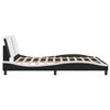 vidaXL Bed Frame without Mattress "Zadar" Black and White 180x200 cm Super King Faux Leather