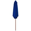 vidaXL Garden Parasol with Wooden Pole Blue 270 cm