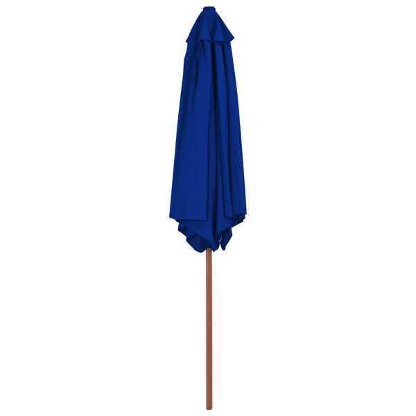 vidaXL Garden Parasol with Wooden Pole Blue 270 cm