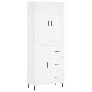 vidaXL Highboard White 69.5x34x180 cm Engineered Wood
