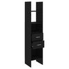 vidaXL Book Cabinet Black 40x35x180 cm Engineered Wood