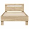 vidaXL Bed Frame without Mattress with Headboard Sonoma Oak 100x200 cm