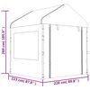 vidaXL Gazebo with Roof White 8.92x2.28x2.69 m Polyethylene