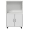 vidaXL Rolling&nbsp;Cabinet White 55x40x91 cm Engineered Wood
