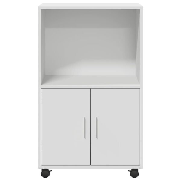 vidaXL Rolling&nbsp;Cabinet White 55x40x91 cm Engineered Wood