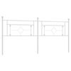 vidaXL Metal Replace Headboard White 193 cm