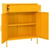 vidaXL Storage Cabinet Mustard Yellow 80x35x101.5 cm Steel