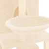 vidaXL Cat Tree with Sisal Scratching Posts Cream 180 cm