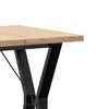vidaXL Dining Table Y-Frame 60x60x75.5 cm Solid Wood Pine and Steel