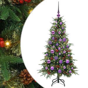 vidaXL Artificial Hinged Christmas Tree Green 120 cm PE and PVC