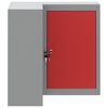 vidaXL Tool Cabinet Red and grey 55 x 55 x 55 cm Powder-coated steel