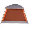 vidaXL Family Tent Cabin 6-Person Grey and Orange Waterproof