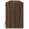 vidaXL TV Wall Cabinet with LED Brown Oak 180x31x45 cm