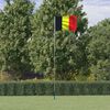 vidaXL Belgium Flag and Pole 5.5 m Aluminium