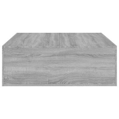 vidaXL Coffee Table Grey Sonoma 100x100x35 cm Engineered Wood