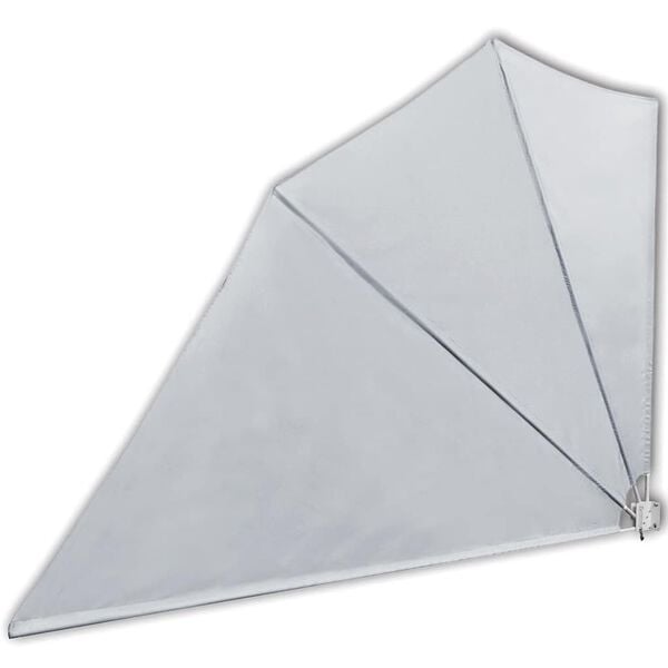 vidaXL Collapsible Balcony Side Awning Grey 160x240 cm