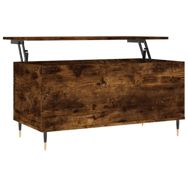 vidaXL Coffee Table Smoked Oak 90x44.5x45 cm Engineered Wood