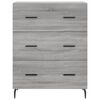 vidaXL Highboard Grey Sonoma 69.5x34x180 cm Engineered Wood