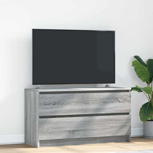 vidaXL TV Cabinet Grey Sonoma 100x35x54 cm Engineered Wood