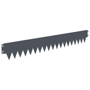 vidaXL Lawn Edging 50 pcs 103 x 15 cm Steel Anthracite