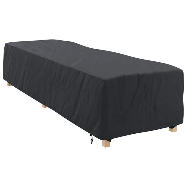 vidaXL Loungers Cover Plain Black 74 x 210 x 40 cm Fabric