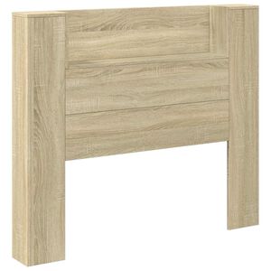vidaXL Headboard Cabinet with LED Sonoma Oak Engineered Wood