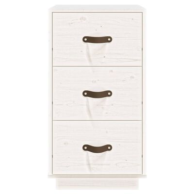 vidaXL Bedside Cabinet White 40x40x75 cm Solid Wood Pine