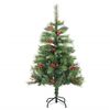 vidaXL Artificial Hinged Christmas Tree with Cones and Berries 150 cm