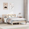 vidaXL Bed Frame with Headboard without Mattress 135x190 cm Double