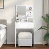 vidaXL Bedroom Dressing Tables High Gloss White 80 x 39.6 x 135 cm