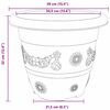 vidaXL Round Flower Pot 24 pcs Black &Oslash; 39 x 32 cm Plastic
