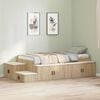 vidaXL Storage Bed Frame Sonoma Oak 100 cm Engineered Wood