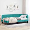 vidaXL Corner Bed Frame with Headboard Turquoise 90 cm x 190 cm Velvet
