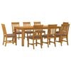 vidaXL Dining Set 9 pcs Grey Solid Oak Wood