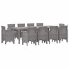 vidaXL Garden Dining Set 11 pcs Light Grey Polypropylene