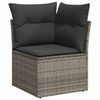 vidaXL 7 Piece Garden Sofa Set with Cushions Grey Poly Rattan Acacia