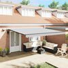 vidaXL Awning Frame Manual Anthracite 500 x 350 cm Aluminium