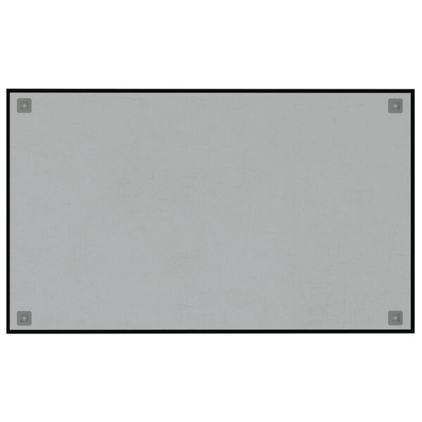 vidaXL Wall-mounted Magnetic Board Black 100x60 cm Tempered Glass