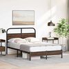 vidaXL Bed Frame without Mattress 140x190 cm Brown Oak Engineered Wood