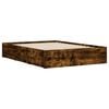 vidaXL Bed Frame with Drawers without Mattress Smoked Oak 120x190 cm Small Double