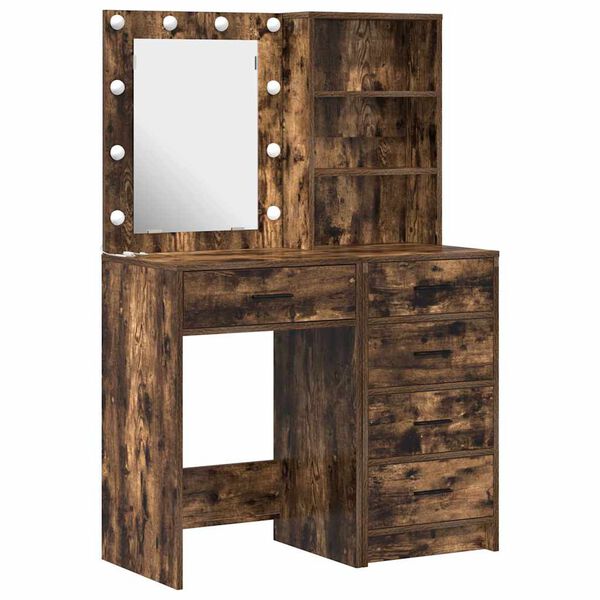 vidaXL Dressing Table 2 pcs Brown 50 x 41 x 135 cm Engineered wood