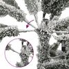 vidaXL Artificial Hinged Christmas Tree with Flocked Snow 120 cm
