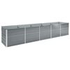 vidaXL Garden Raised Bed Galvanised Steel 400x80x77 cm Grey