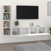 vidaXL 4 Piece TV Cabinet Set White Engineered Wood