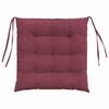 vidaXL Seat Cushions 2 pcs Wine Red 40 x 40 x 6 cm Fabric