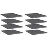 vidaXL Bookshelf Boards 8 pcs High Gloss Grey 40x50x1,5 cm Engineered Wood